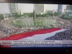 Kirab Budaya Pelantikan Presiden Jokowi (dari layar Kompas TV)
